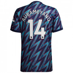 Camisola Arsenal Pierre-Emerick Aubameyang 14 Equipamento Terceiro 2021-2022 Manga Curta